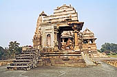 Khajuraho - the small Mahadeva temple and Jagadambi temple on the same platform 